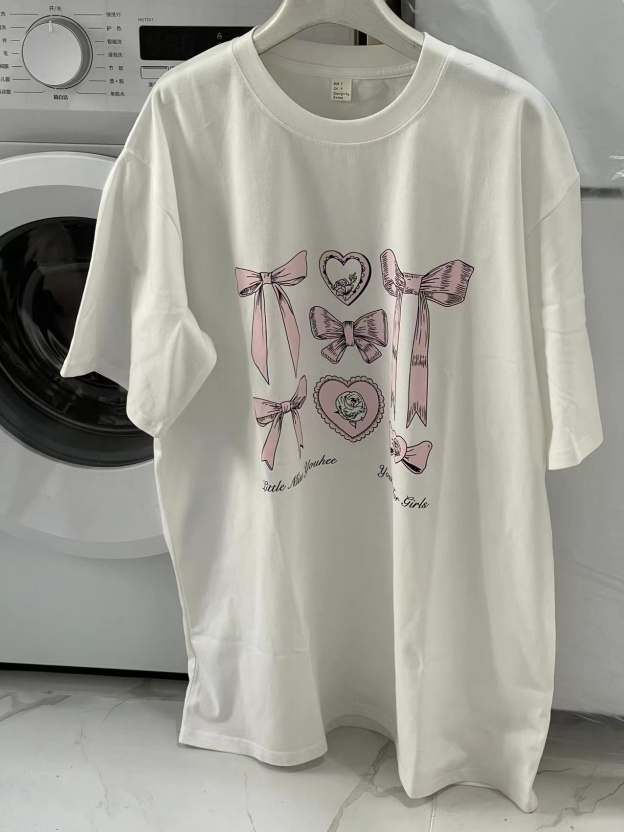Red Velvet Joy Inspired Heart Bow Print Tee