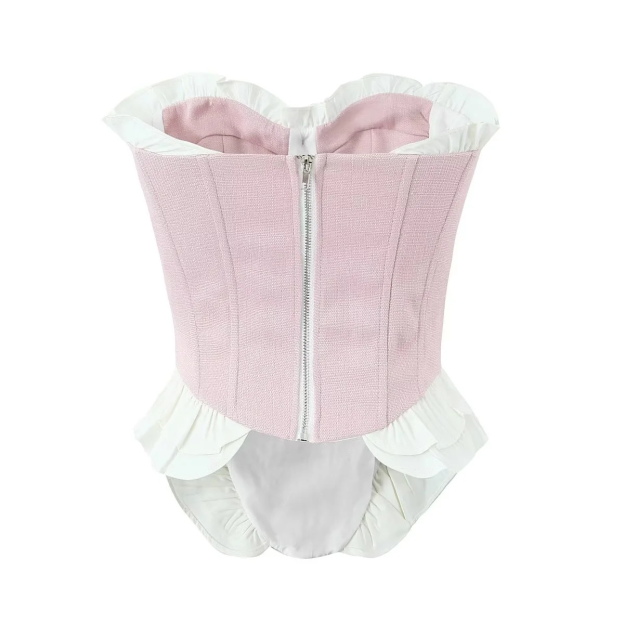 Balletcore Pink Boned Bodice-Outfitidea For Blinks BLACKPINK-Inspired Fashion