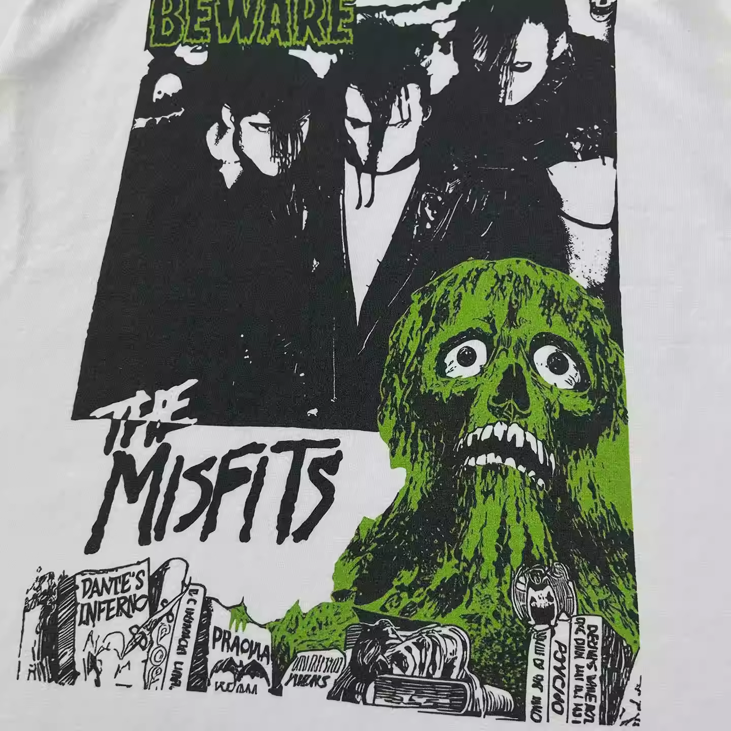 IVE Yujin Inspired The Misfits Beware Horror Punk Band T-Shirt 