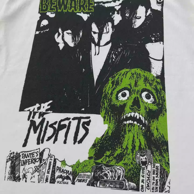IVE Yujin Inspired The Misfits Beware Horror Punk Band T-Shirt 