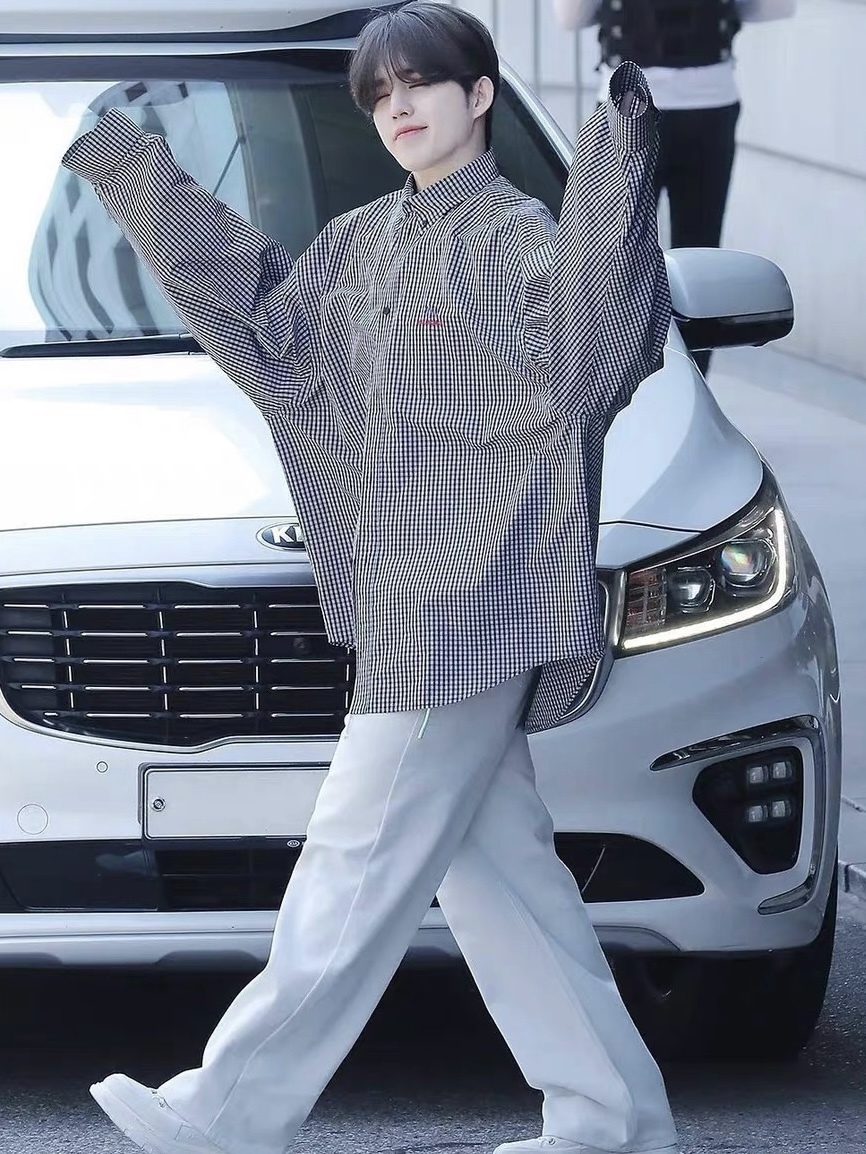 Seventeen S.coups Inspired Plaid Shirt