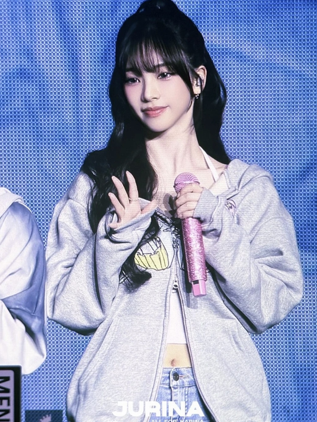 Aespa Karina Inspired Cartoon Anime Zip-Up Hoodie