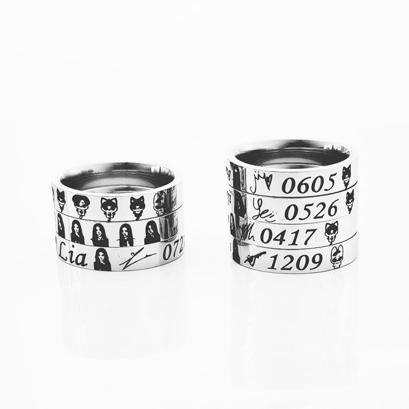 ITZY Fanmade Birthdate Signature Ring 