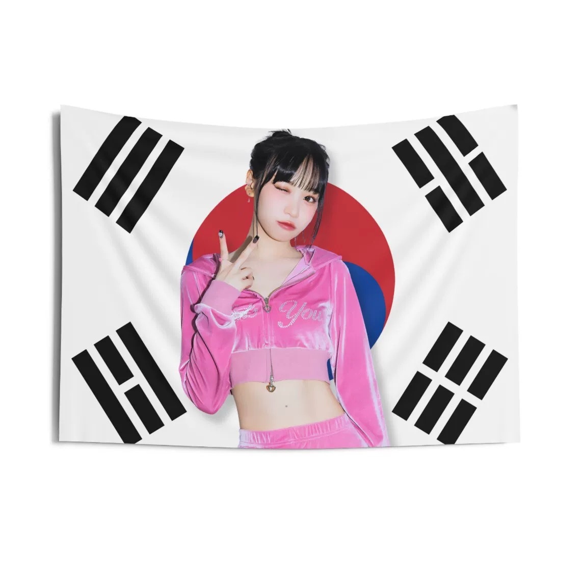 LE SSERAFIM Kim Chaewon  Flag Banner