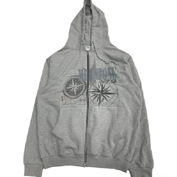 ENHYPEN Niki Inspired Compass Graphic Zip up Hoodie