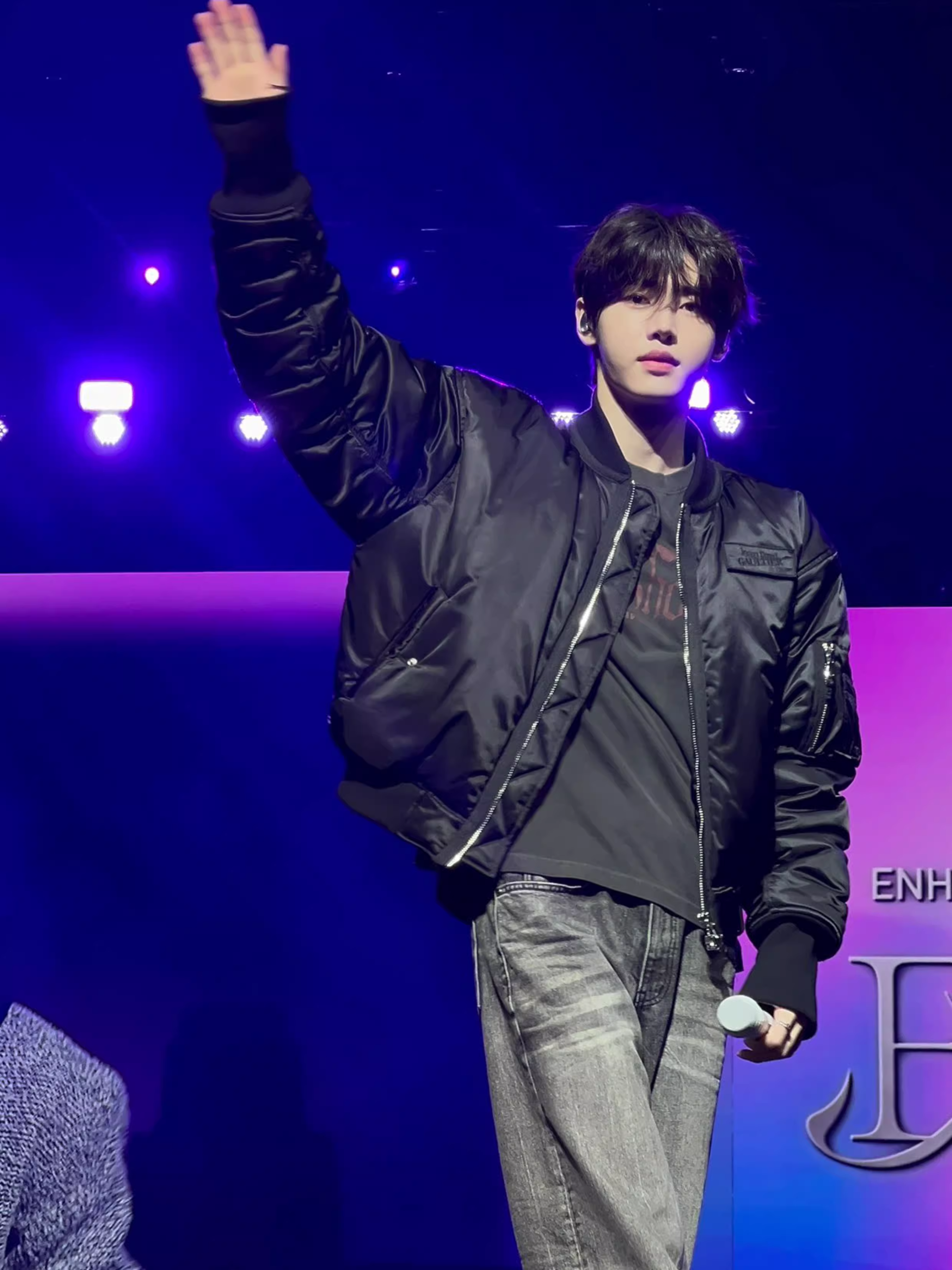 ENHYPEN Sunghoon Inspired Wash Deep Gray T-Shirt