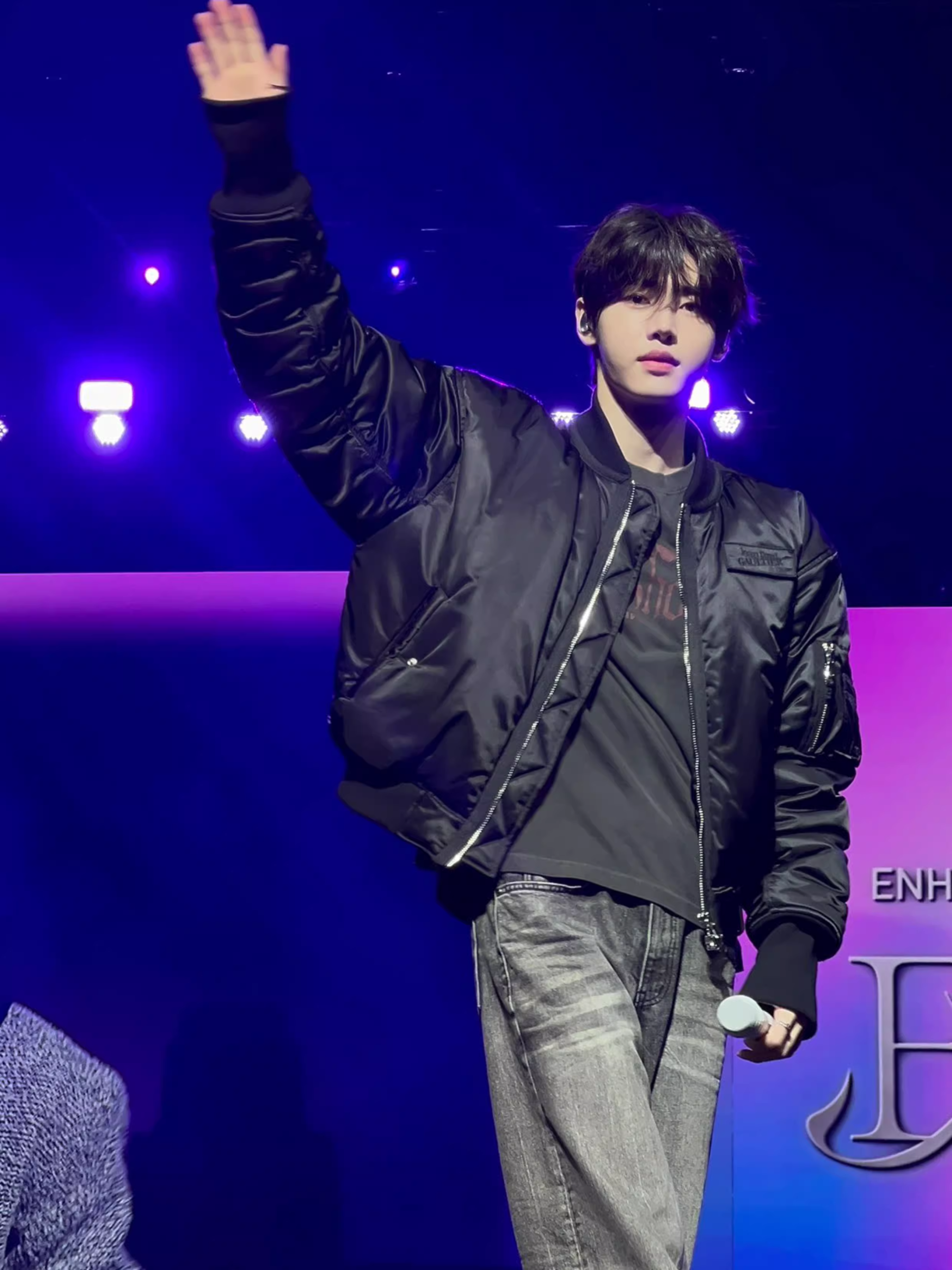 ENHYPEN Sunghoon Inspired Wash Deep Gray T-Shirt