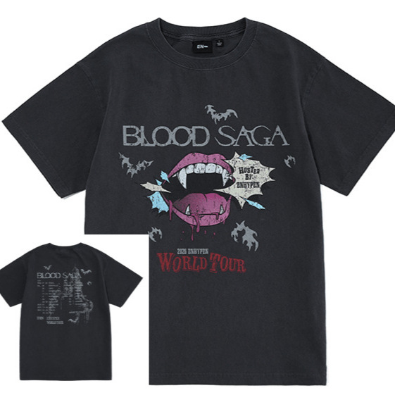 ENHYPEN concert inspired blood saga world tour print tshirt