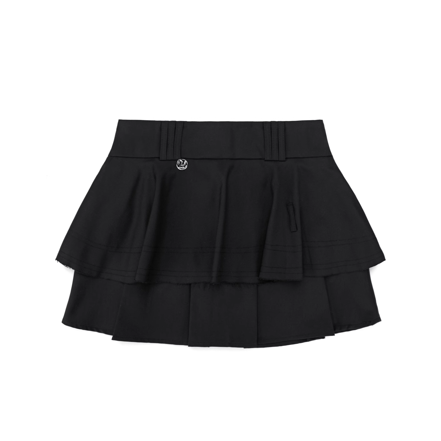 Aespa Ningning Inspired Ruffled Tie-Front Top & Flounced Mini Skirt
