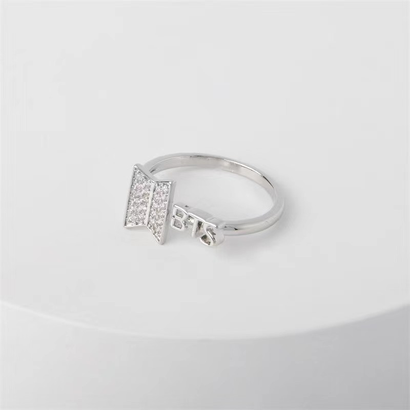 BTS Inspired Merch Adjustable Open Ring