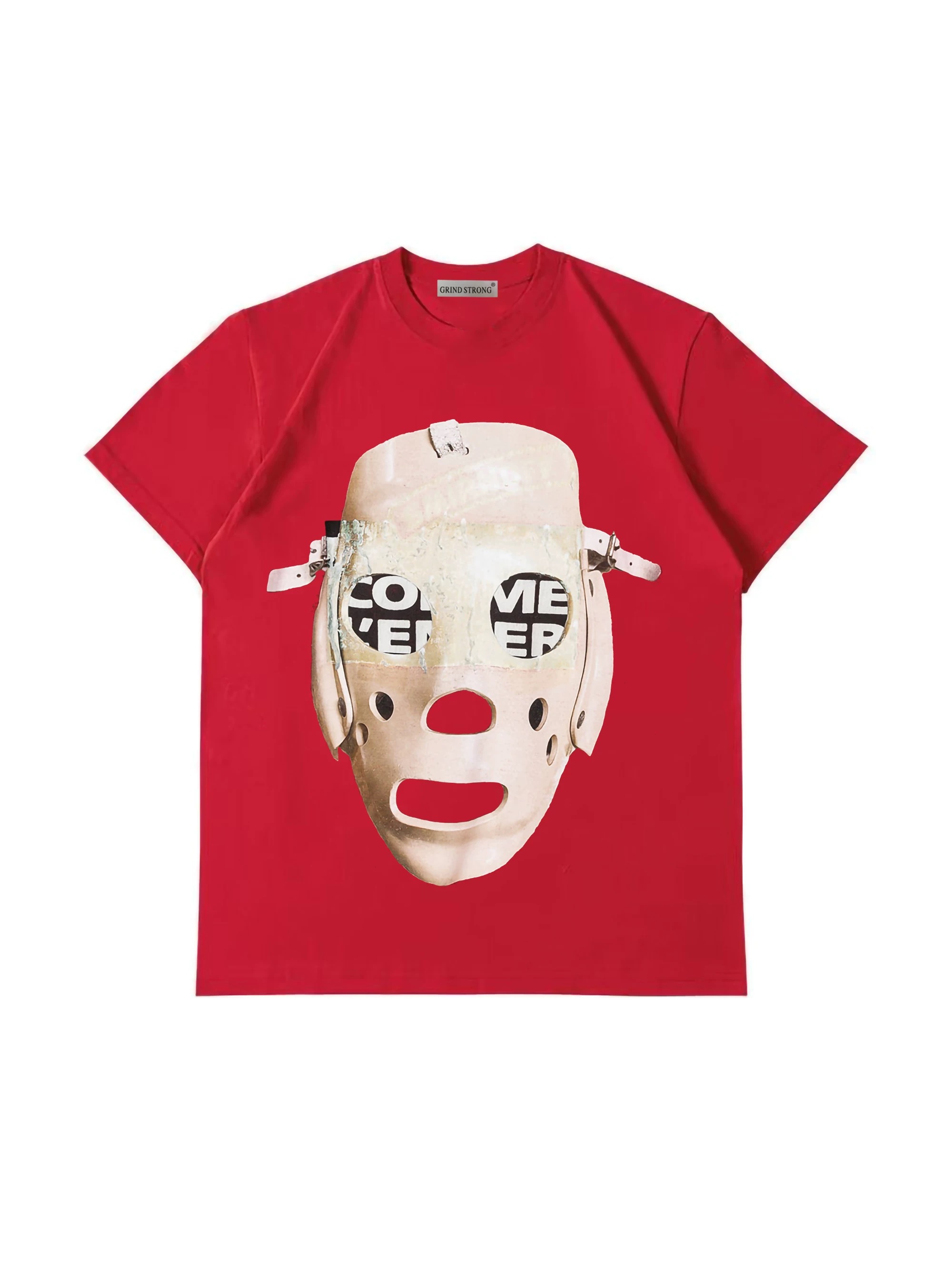 BTS Jungkook&Enhypen NI-KI&Cortis Martin inspired mask print short sleeve tshirt-NIKI