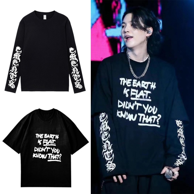 BTS SUGA Inspired Layered Street Tee Set