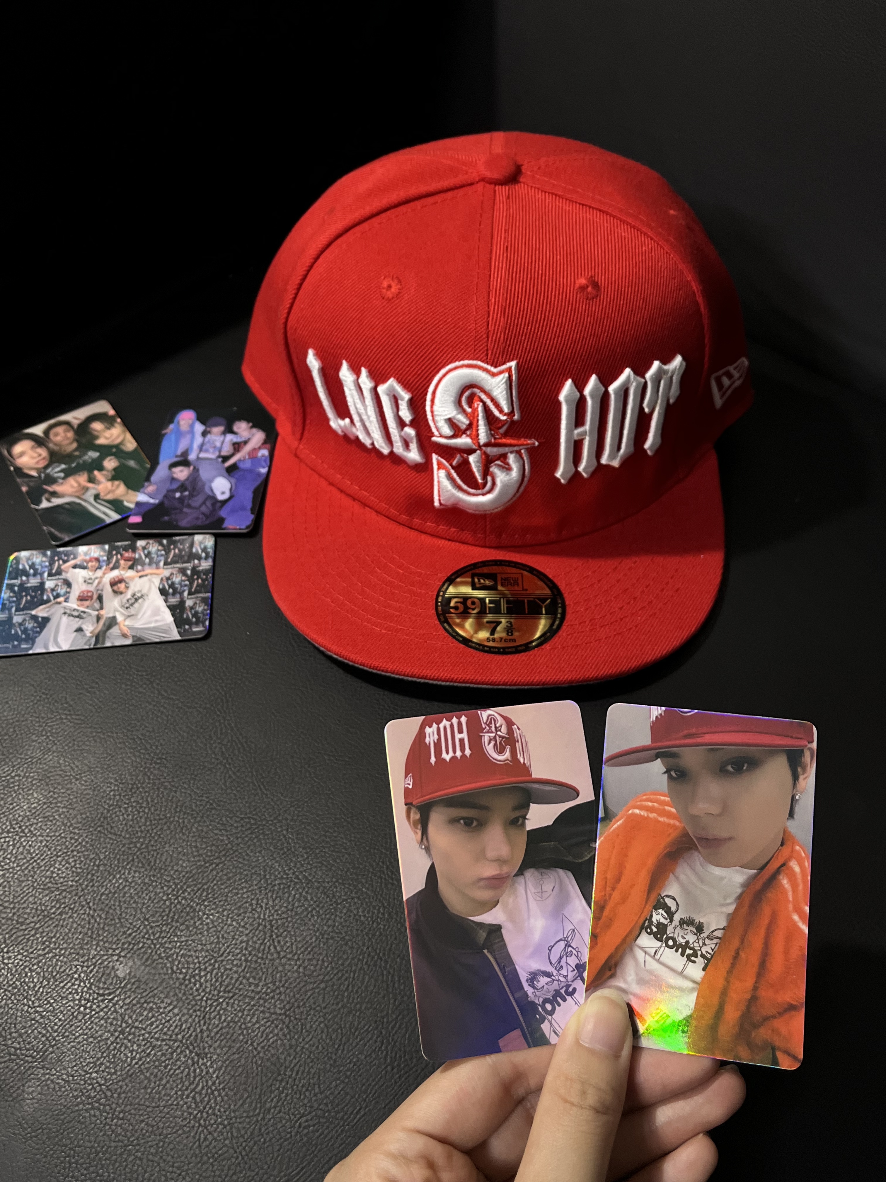 lngshot inspired Red Blue Embroidered Baseball Cap Hat 