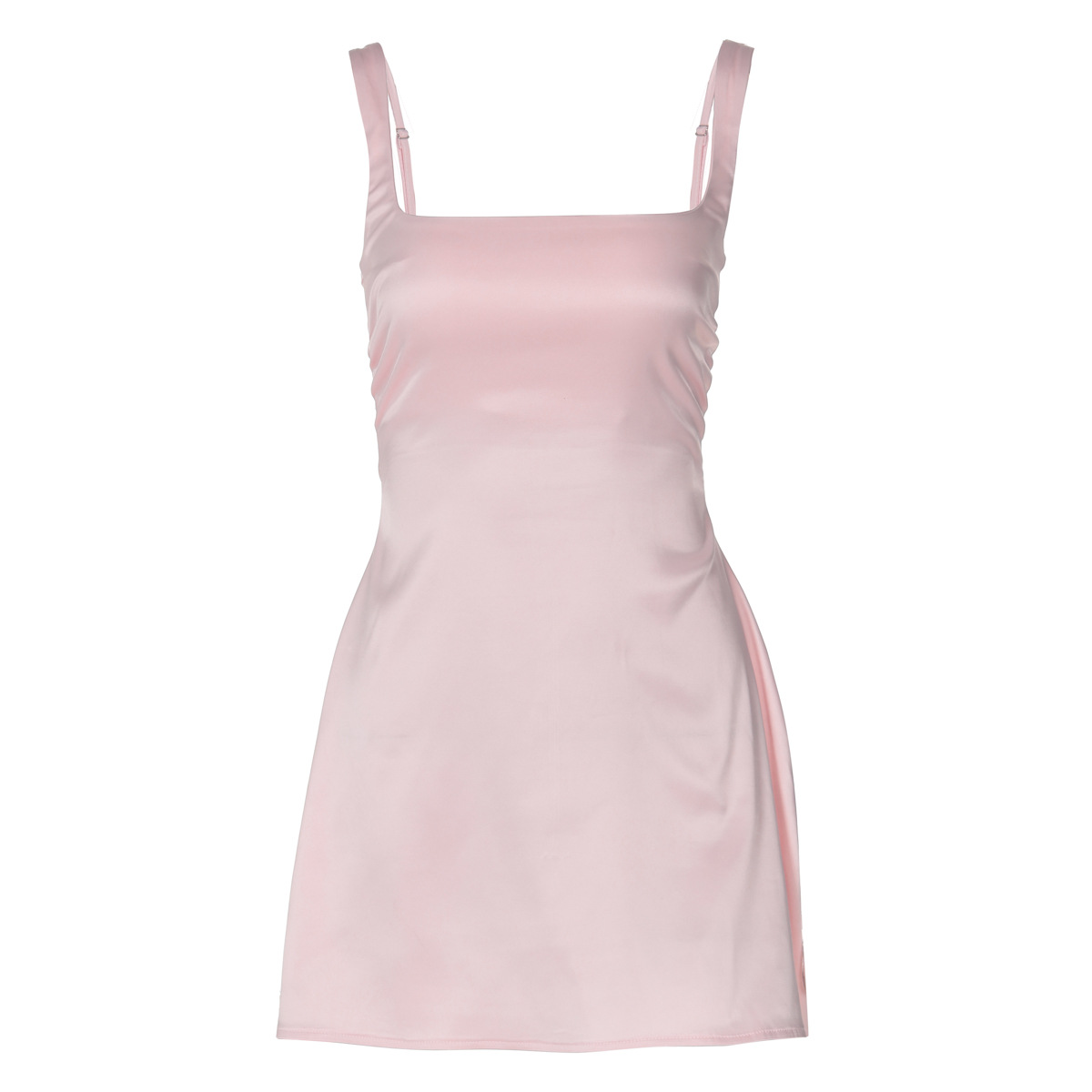 Satin halter solid color dress-Outfitidea For Blinks BLACKPINK-Inspire
