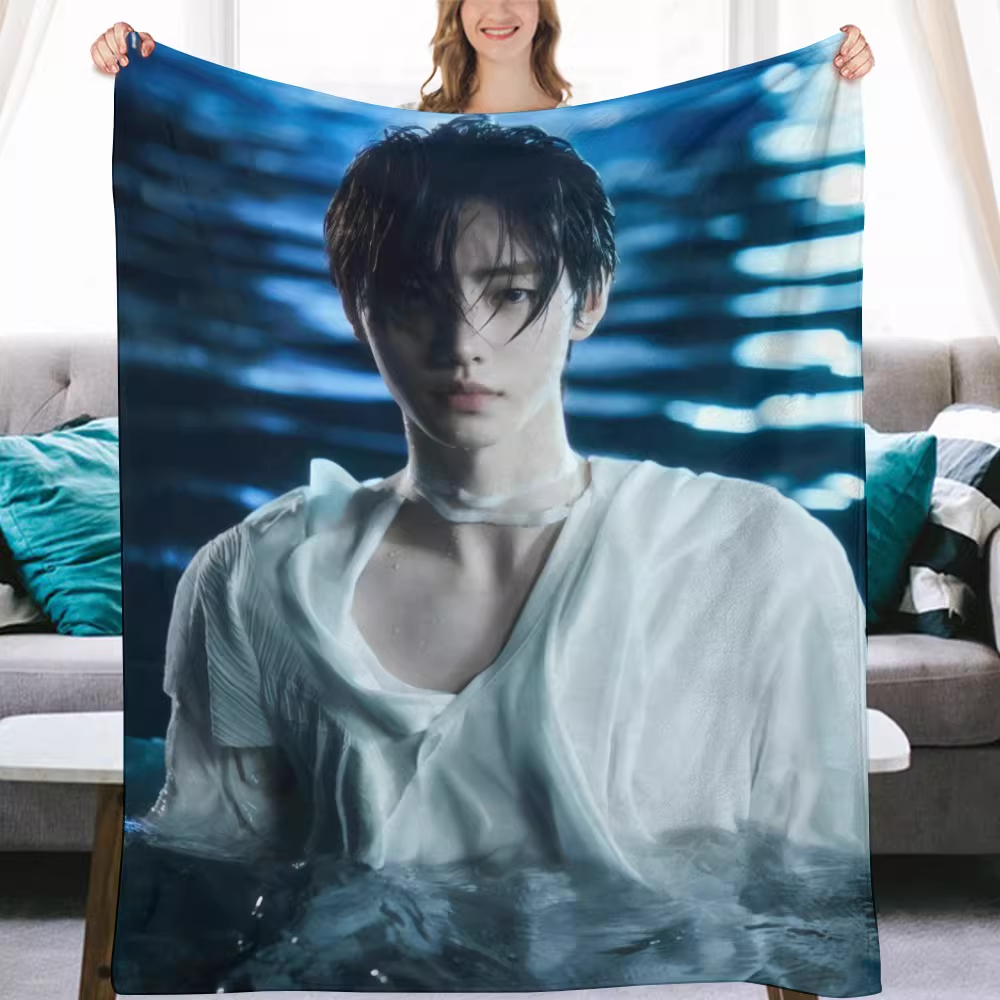 Enhypen Sunghoon Fanmade Flanne Blanket - Kpop Concert Fan Blanket
