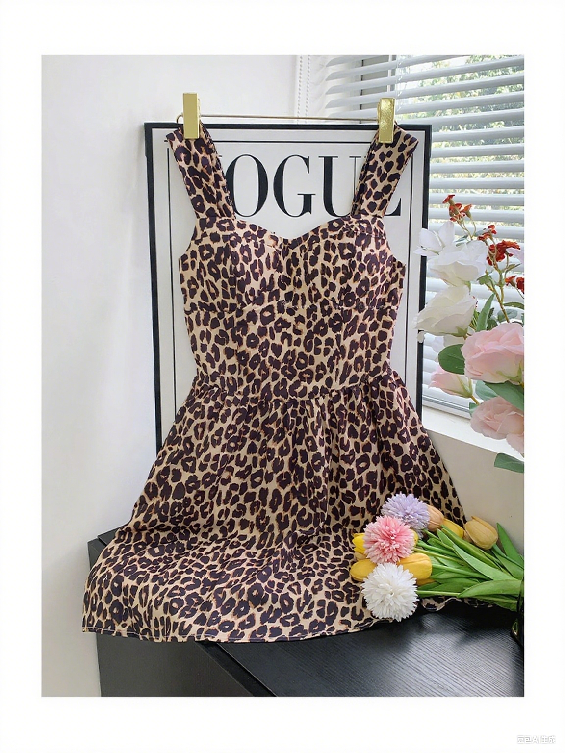 Aespa Karina Inspired Leopard Print Cami Dress