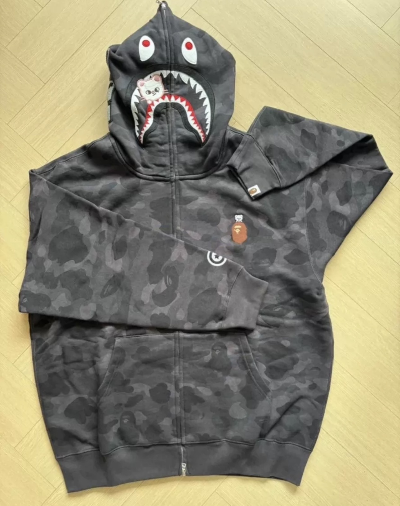 StrayKids Hyunjin BAPE Inspired Bape camo zip-up  hoodie-Stray Kids