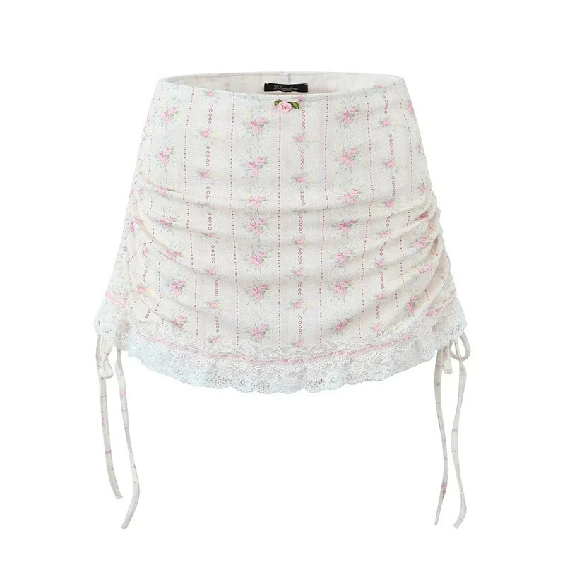 Floral Camisole Top Pleated Hip Wrap Skirt Set-Outfitidea For Blinks BLACKPINK-Inspired Fashion