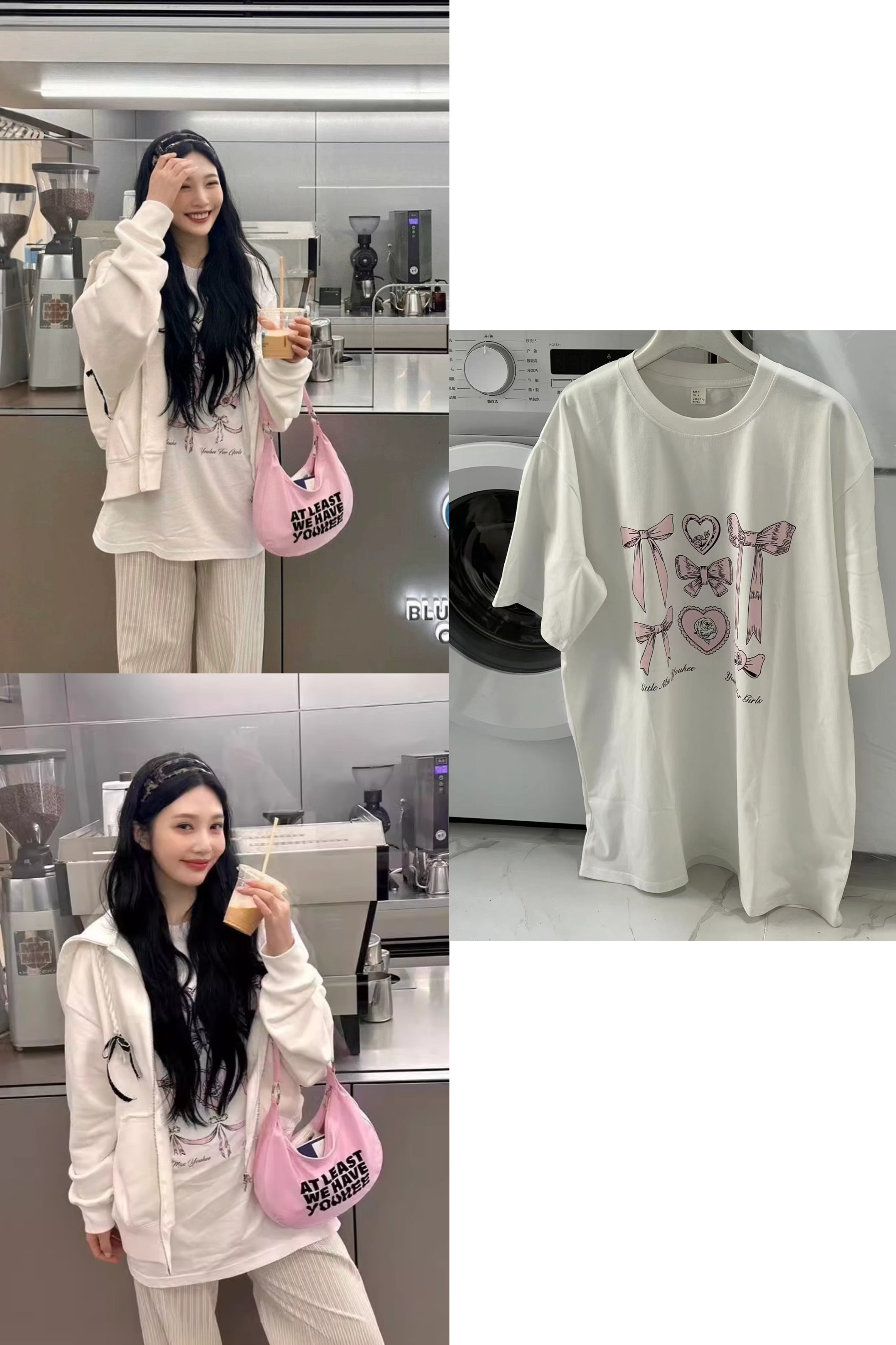 Red Velvet Joy Inspired Heart Bow Print Tee