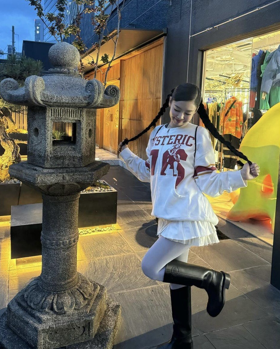 Jersey Zipper Sweatshirt Jacket-Blackpink Jennie