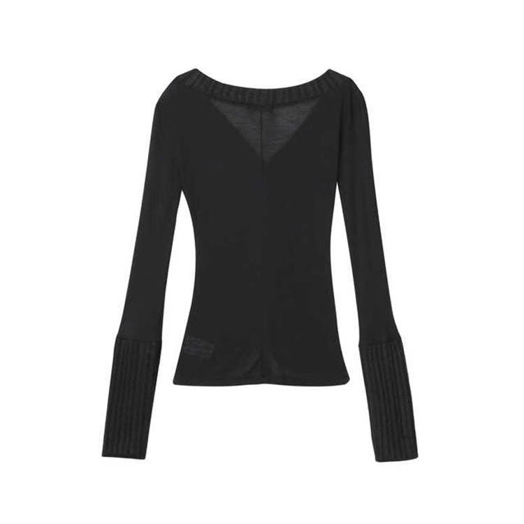 Aespa Karina Inspired Black Knit Tee