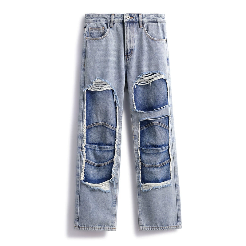 Patchwork loose-fit straight-leg pants-Enhypen outfit inspiration ENGENE