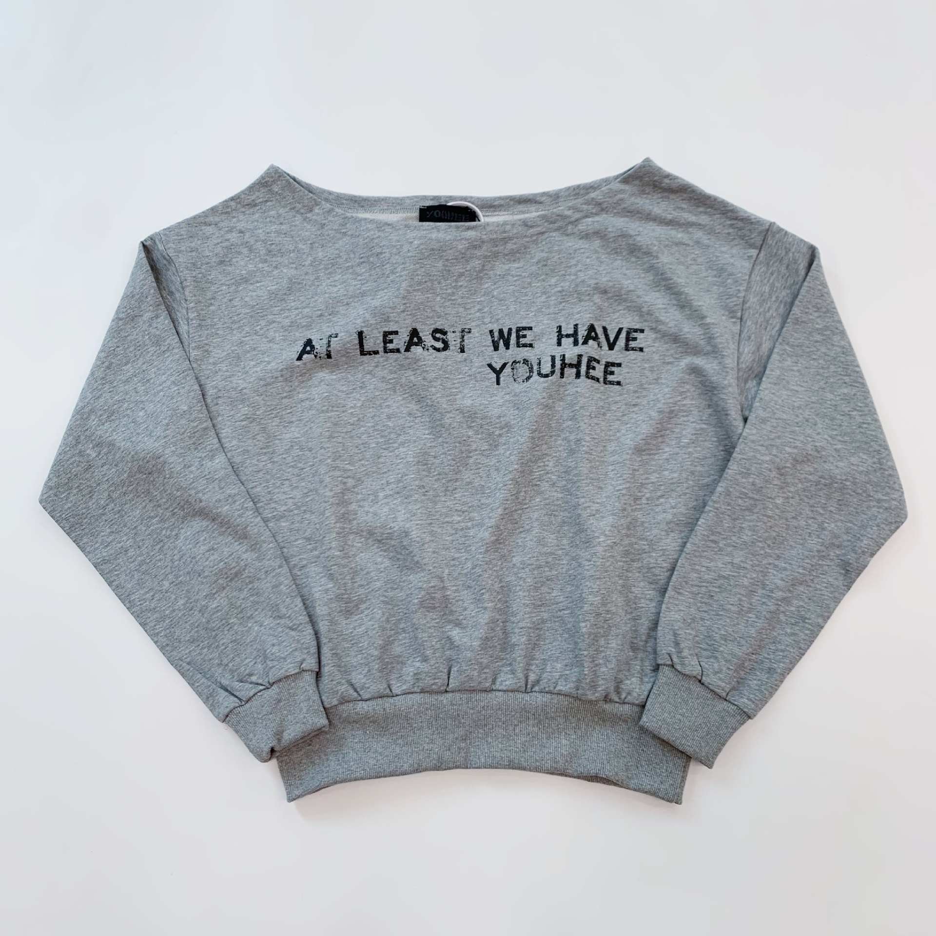 Red Velvet Joy Asymmetrical Off Shoulder Long Sleeve Sweatshirt