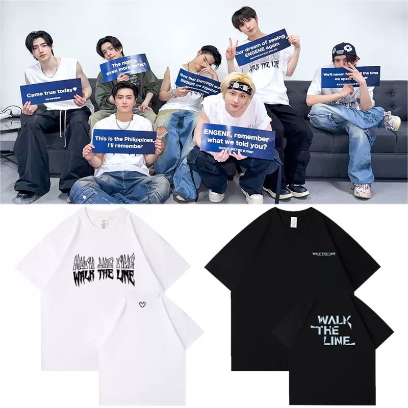 Enhypen walk the line tour merch inspired tshirt