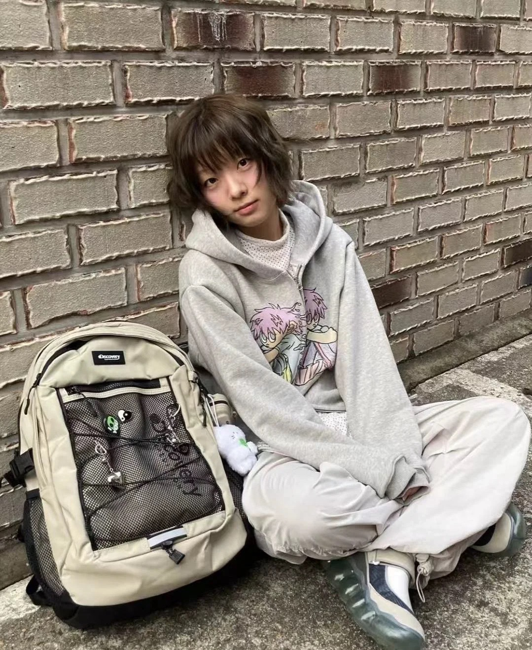 Aespa Karina Inspired Cartoon Anime Zip-Up Hoodie