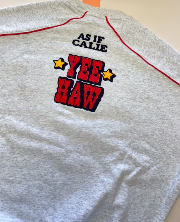 BLACKPINK Jennie & Aespa KARINA Inspired Letter Embroidery Oversized Sweatshirt 