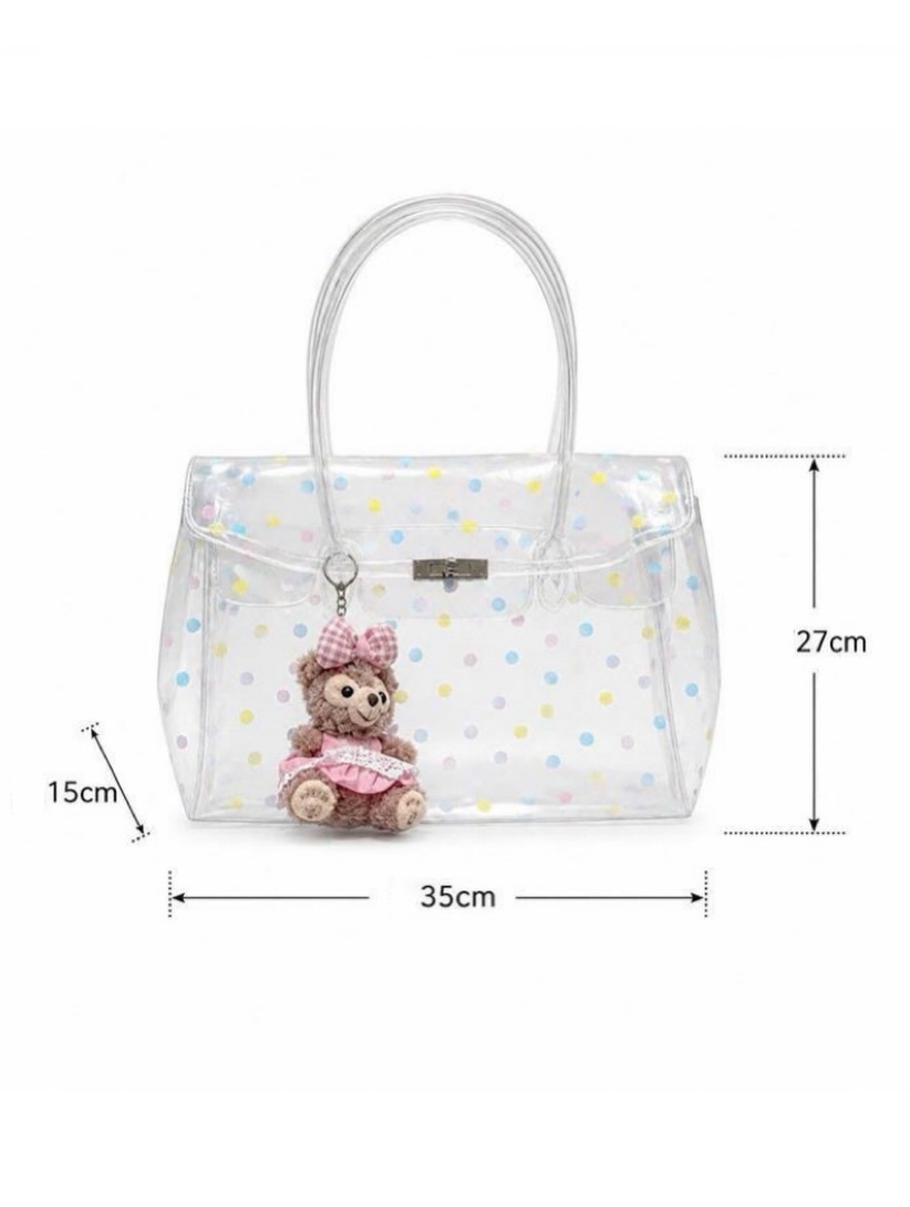 Horizontal Candy Polka Dot TPU Jelly Tote Bag jellyfirkin bag-jelly bag