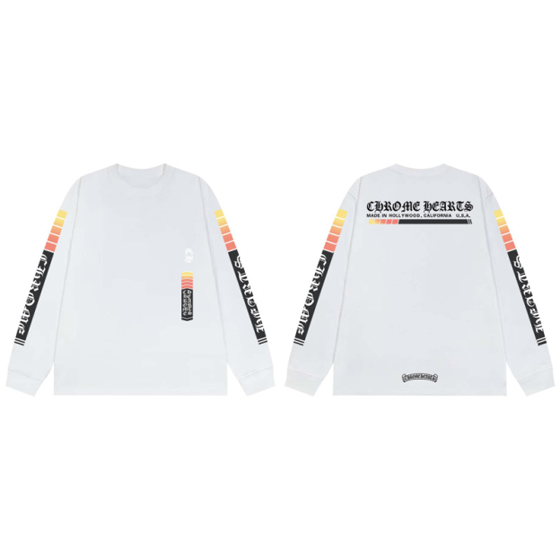 Heeseung Evan Inspired Chrome Hearts Sunset Gradient Long Sleeve T-Shirt