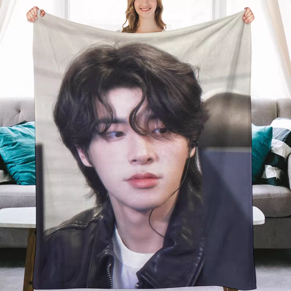 Enhypen Jake Fanmade Flanne Blanket - Kpop Concert Fan Blanket