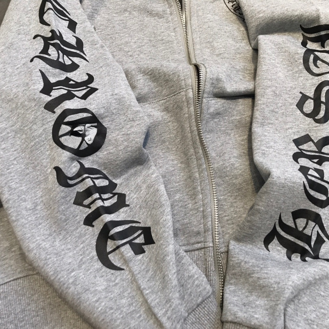 ENHYPEN Niki Inspired Grey Character Print Zip-Up Hoodie