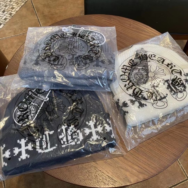 Enhypen NIKI inspired chrome hearts knit beanie hat