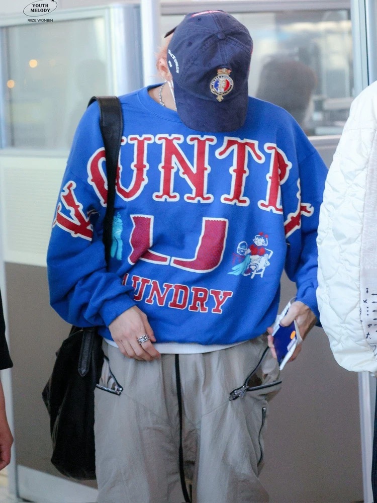 RIIZE Wonbin Inspired Klein Blue Crewneck Sweatshirt