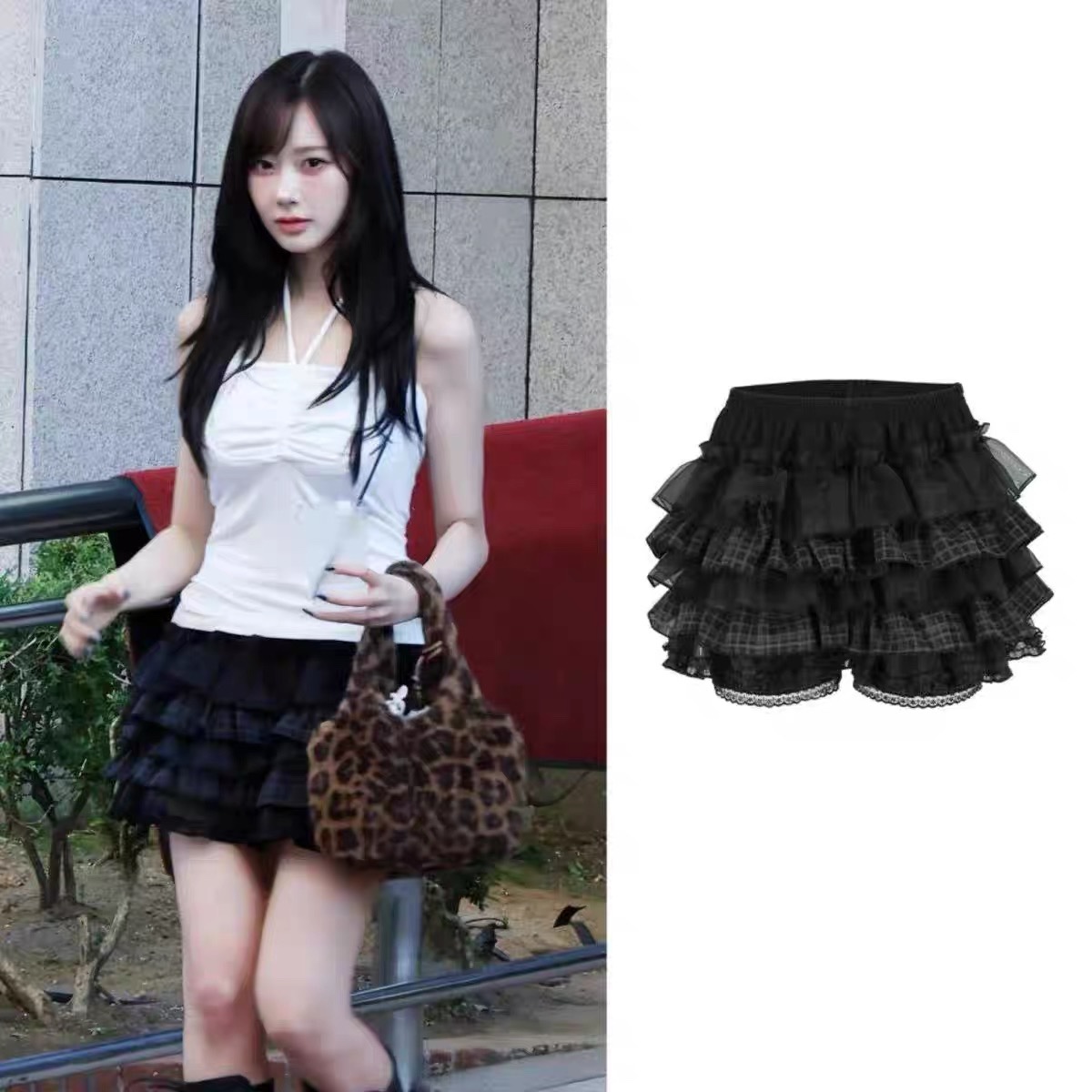 Aespa Giselle Inspired TUTU SHORTS IN CHECK