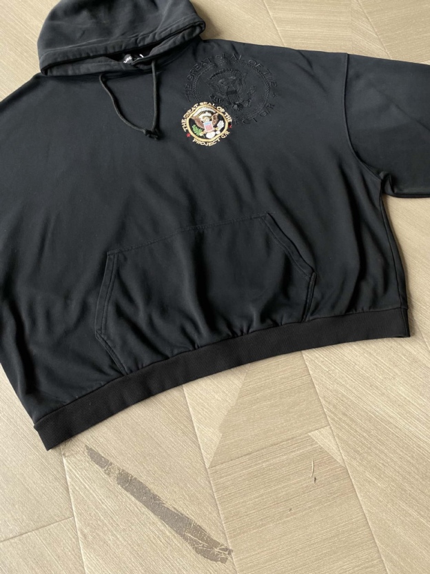 ENHYPEN Sunghoon Inspired Vintage Washed Badge Black Hoodie