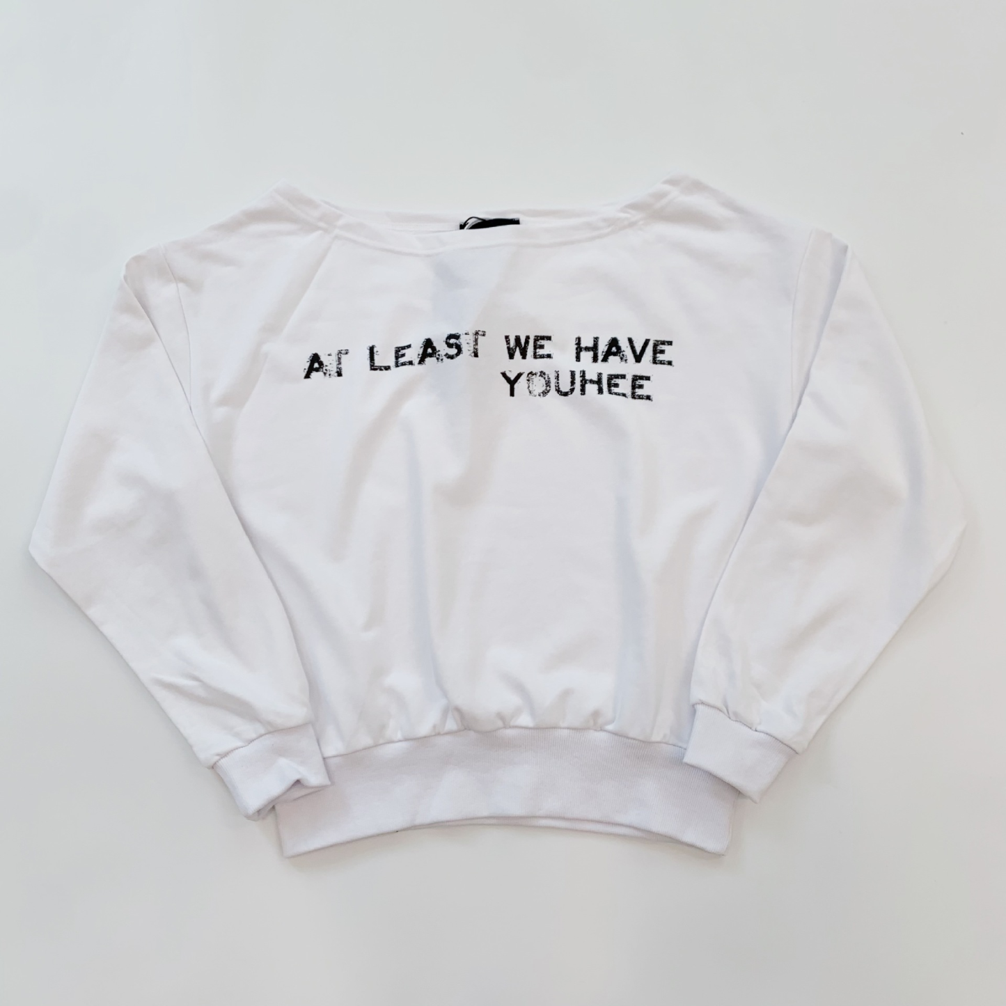 Red Velvet Joy Asymmetrical Off Shoulder Long Sleeve Sweatshirt