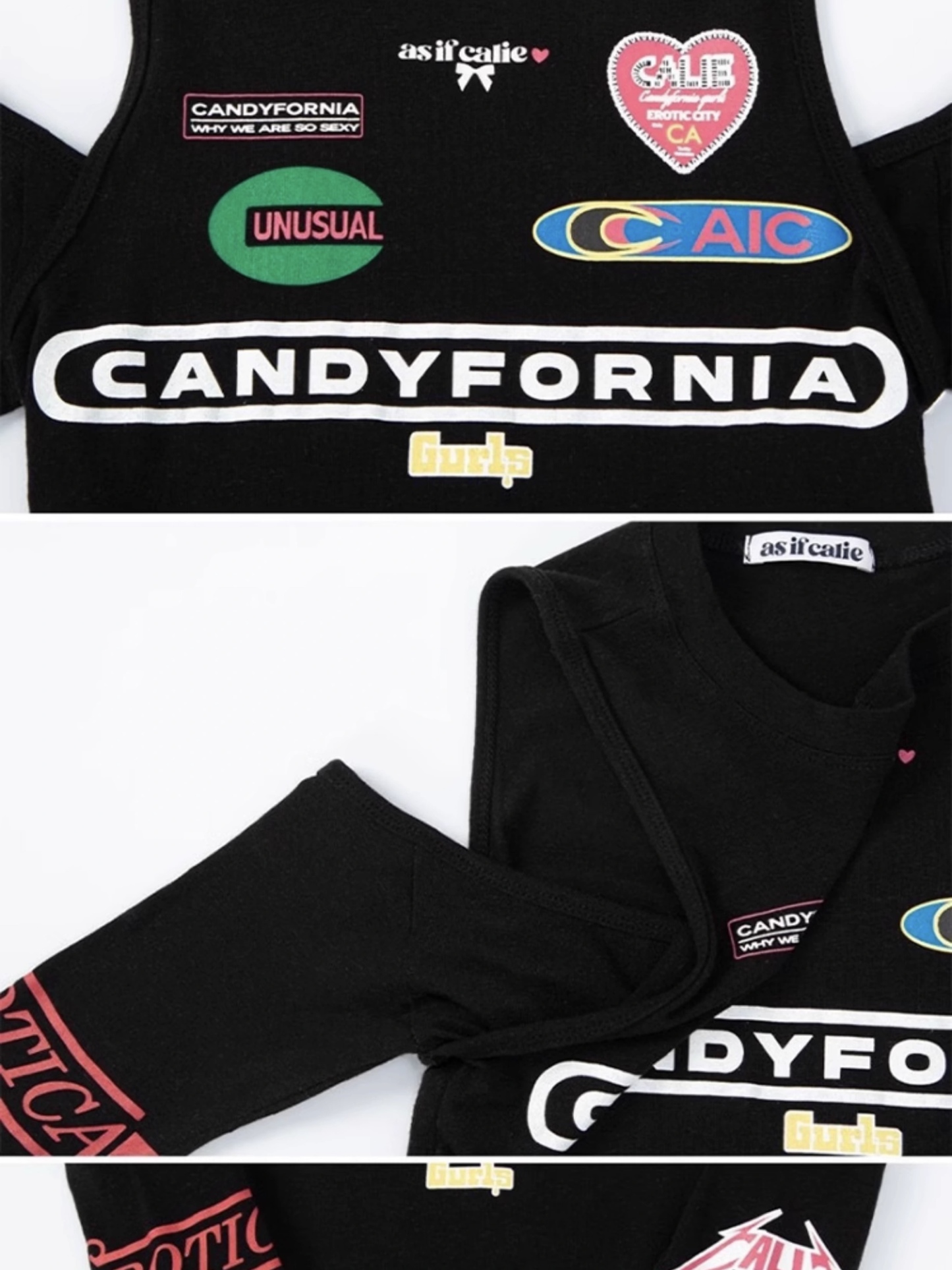 Strapless slim fit long sleeve T-shirt-Aespa Ningning