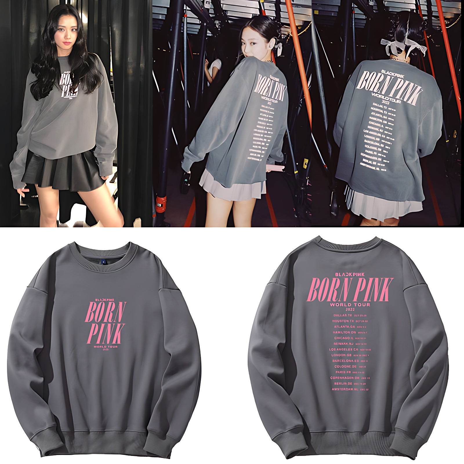Born Pink World Tour Crewneck Hoodie-Blackpink