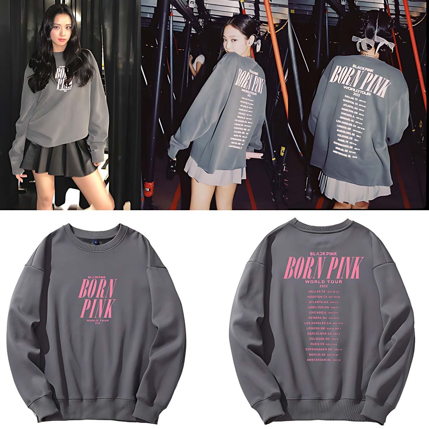 Born Pink World Tour Crewneck Hoodie-Blackpink