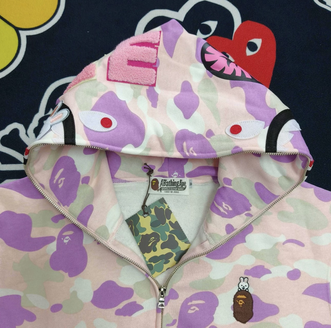 StrayKids LeeKnow BAPE Inspired Bape camo zip-up  hoodie-Stray Kids