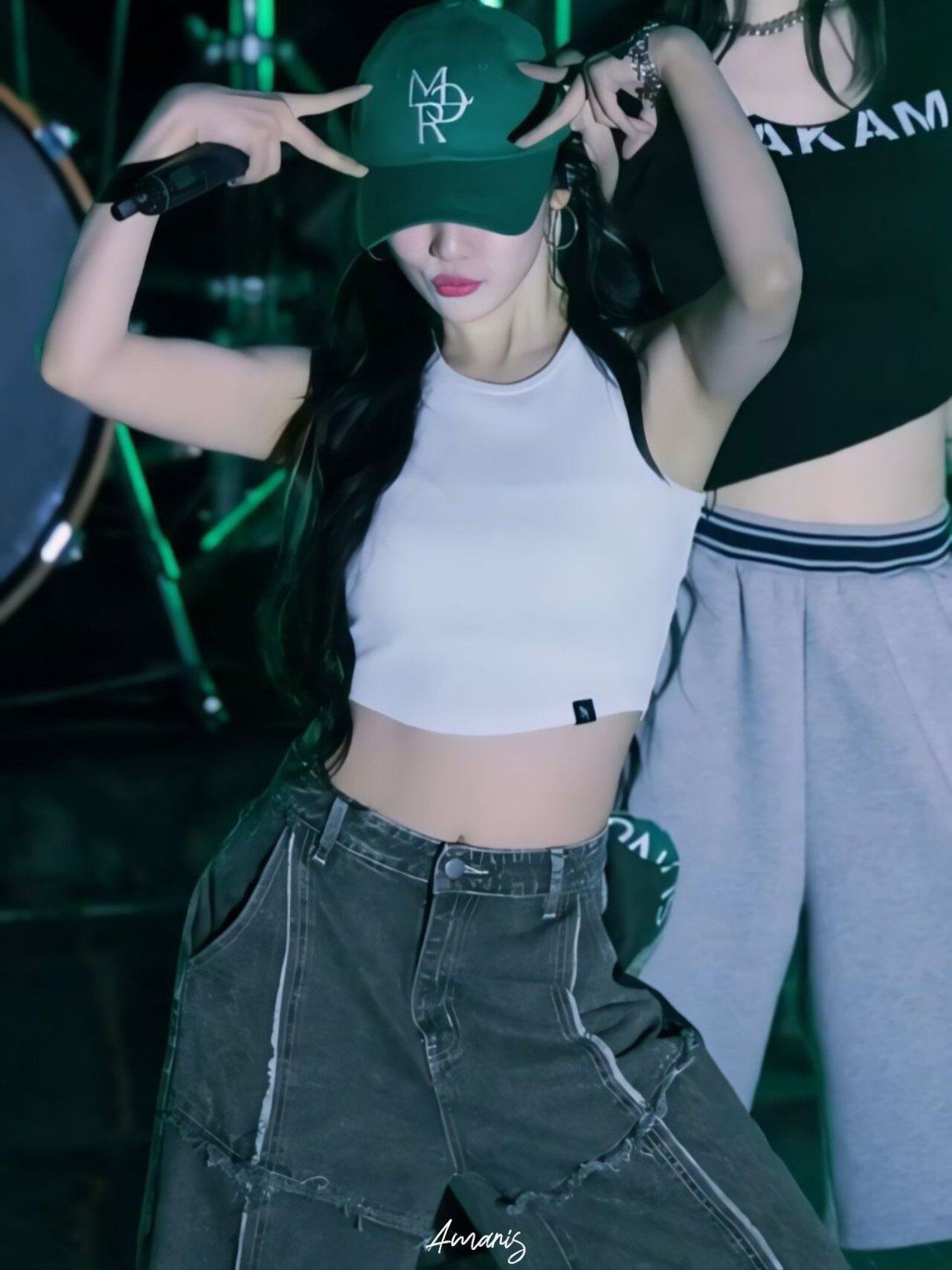 Aespa Ningning Inspired Raw - Edge Straight Pants