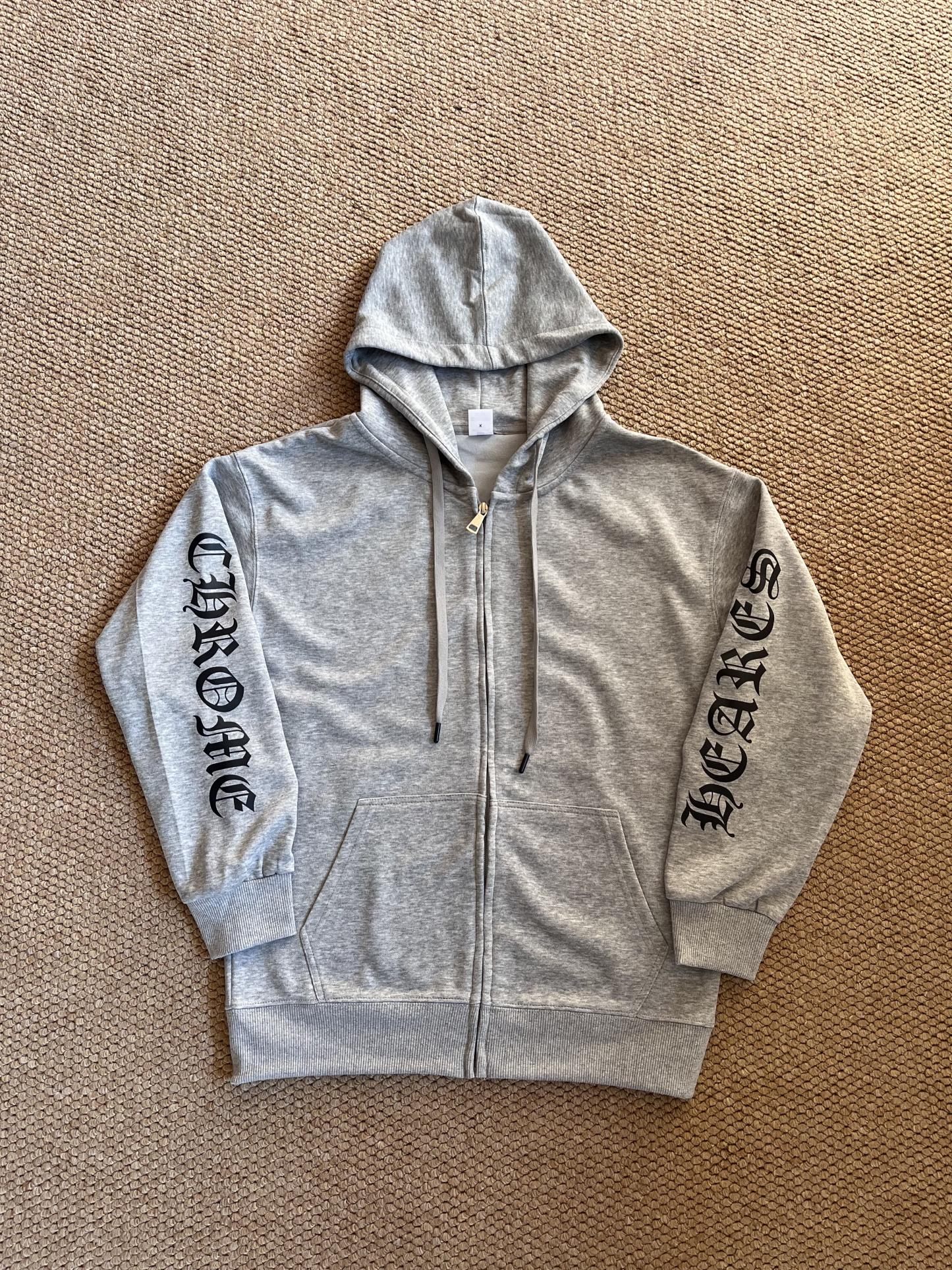 ENHYPEN Niki Inspired Grey Character Print Zip-Up Hoodie