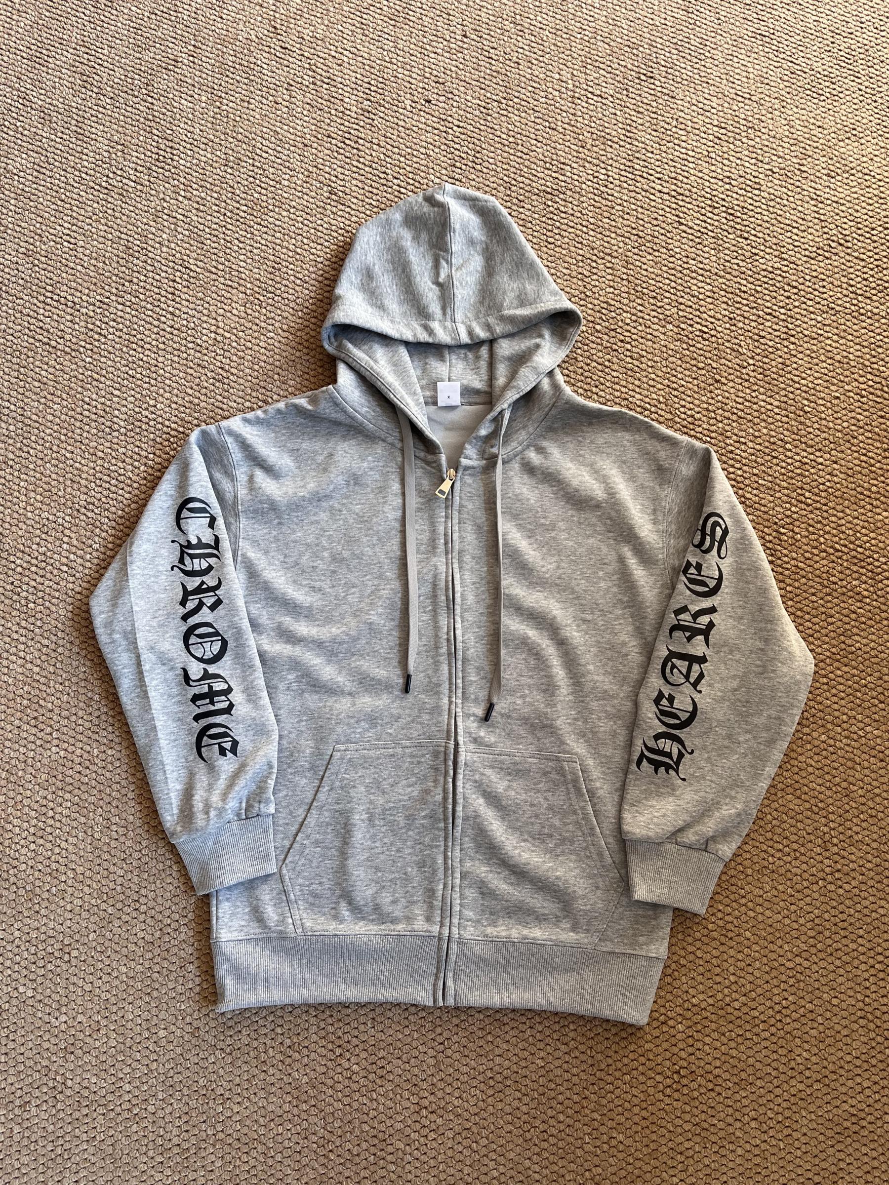 ENHYPEN Niki Inspired Grey Character Print Zip-Up Hoodie