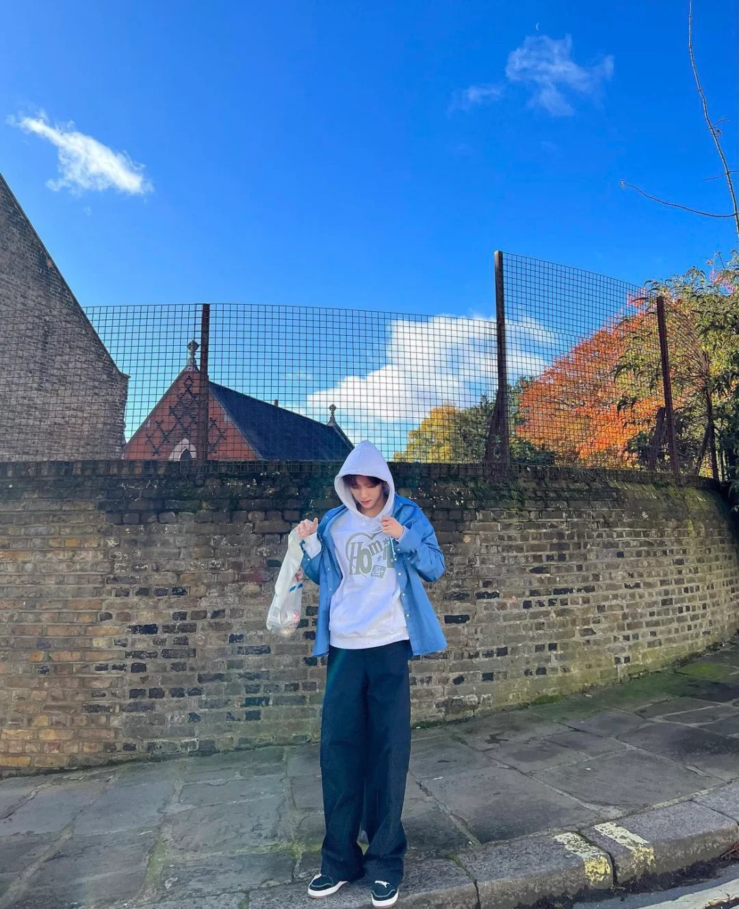 Boynextdoor Woonhak Inspired Heart Home Graphic Print Hoodie