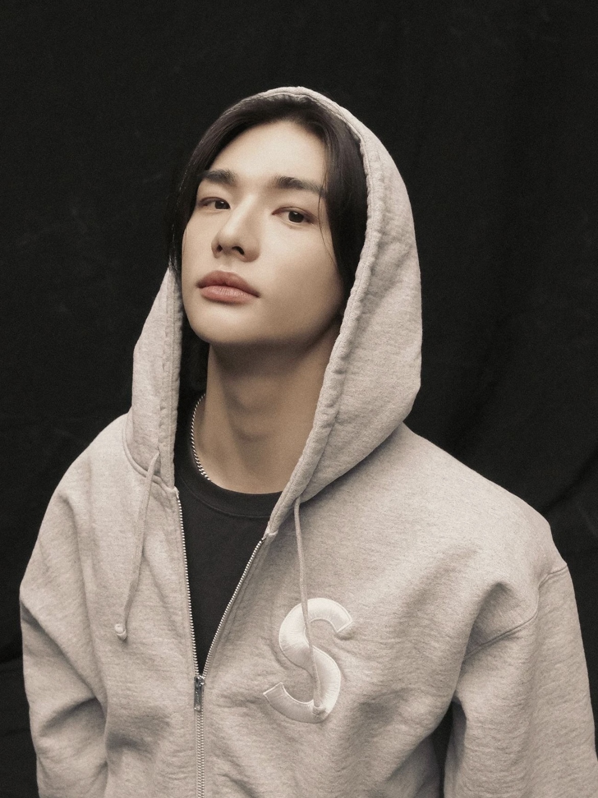 Straykids Hyunjin Inspired S Logo Zip-up Hoodie