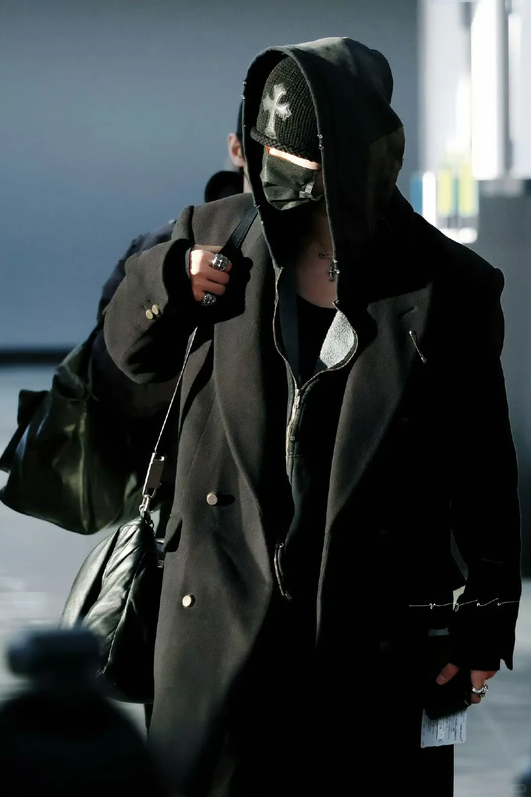 Enhypen NIKI inspired Chrome Hearts Style Cross Patch Knit Beanie