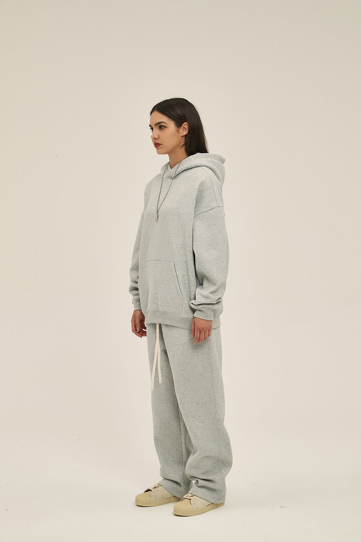Gray&Green-Oversized hoodie sets